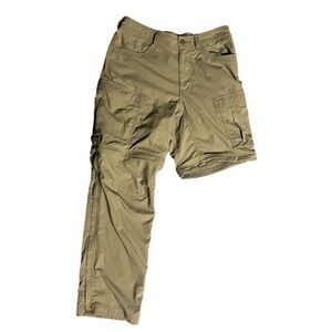 REI Co-op Pants Mens 32x28 Beige Convertible Hiking Cargo Zip Off Stretch Nylon